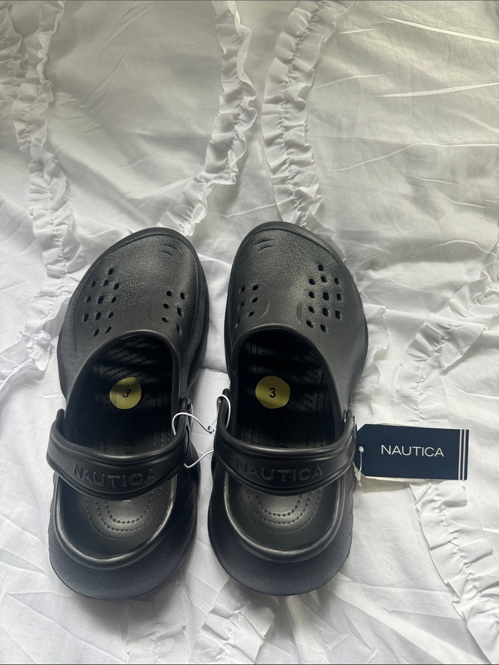 Nautica Kids Black Slip-On Clog Sandals